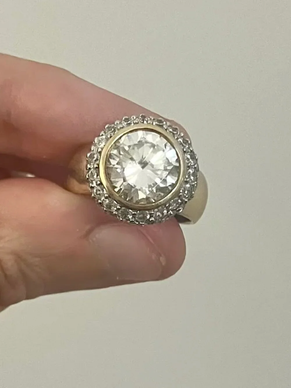 Solid 10kt Gold Starburst Ring Size 6.5